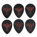 Clayton Raven Small Teardrop Guitar Picks- Black - 1 mm, 72PK BST100